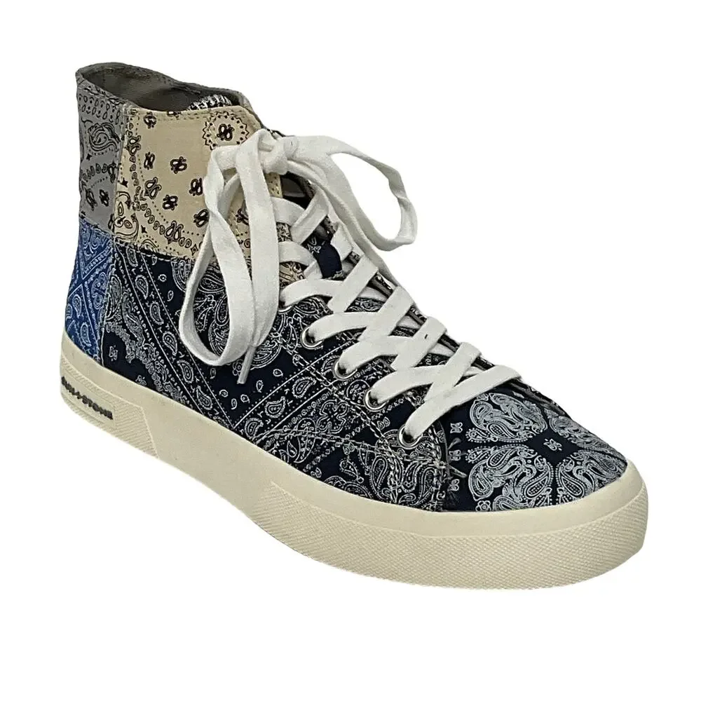 Men's Multicolor Paisley High-Top Sneakers - Picture 1 of 7